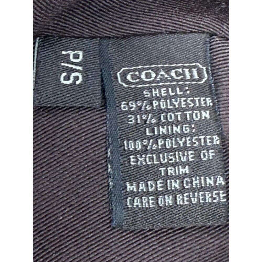 Vintage Coach CC Monogram Bucket Hat Brown/Tan Canvas Vegan Leather Accent Y2K - Picture 9 of 12